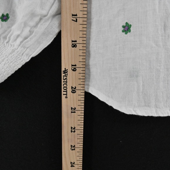 Rails Womens Mariah Embroidered Top Size XS Daisy Floral Linen Cottage Peasant - Picture 4 of 13